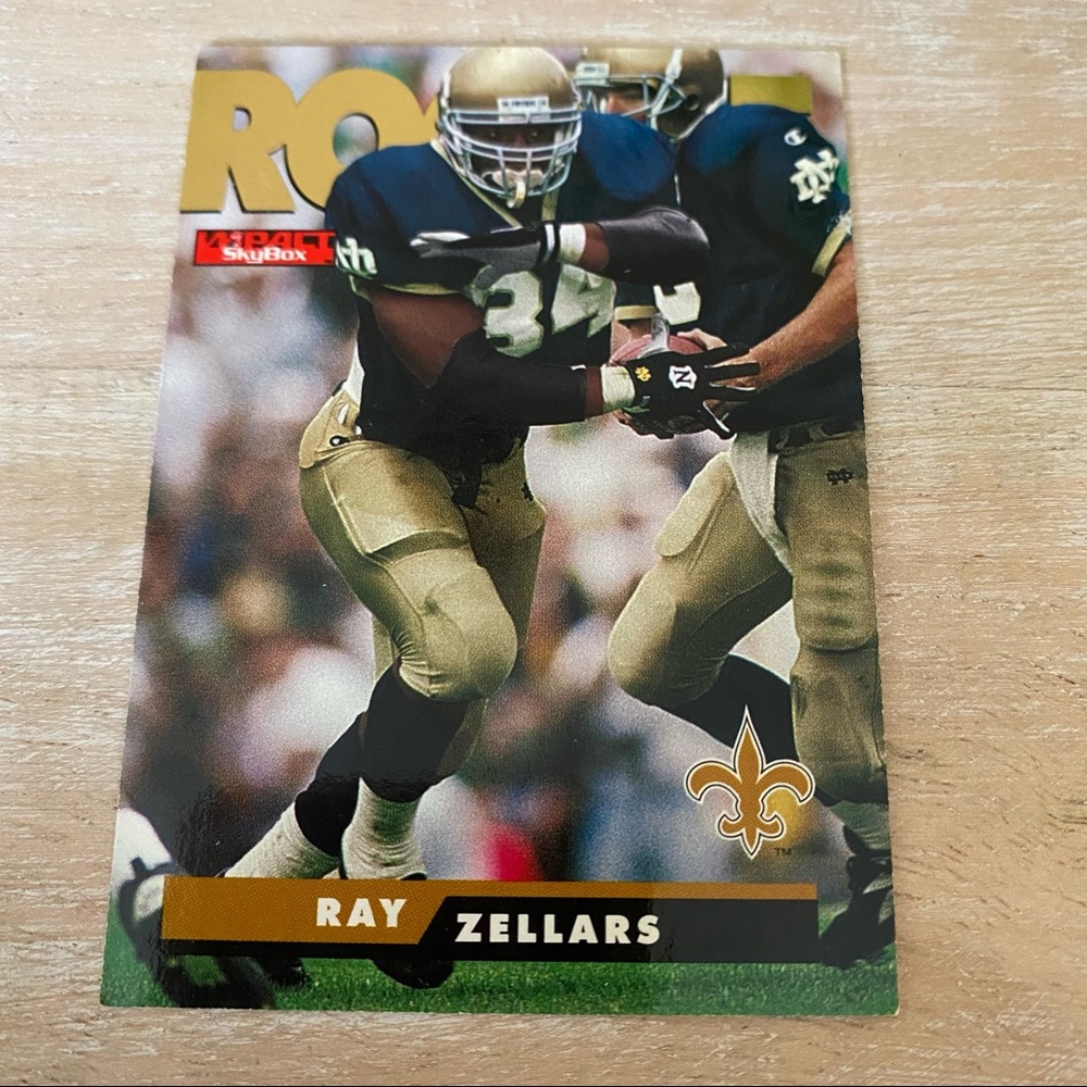 Ray Zellars RB Impact Skybox 1995 The Saints Card